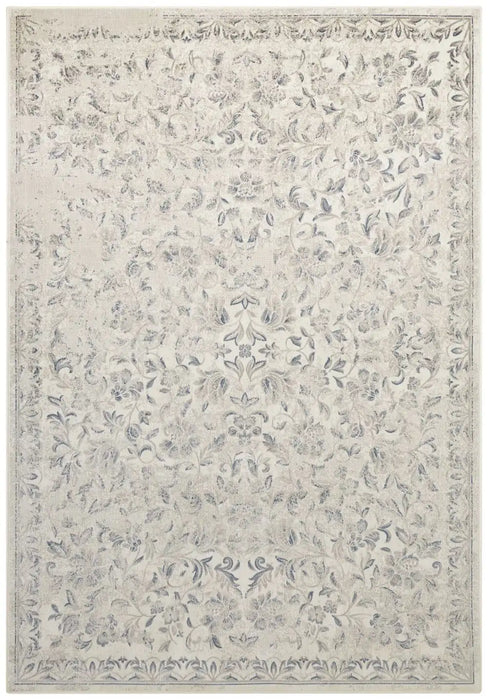 Lucy Lauren 2 sam 104222 cream jeans blue Blue, Ivory Living Room  Rug.
