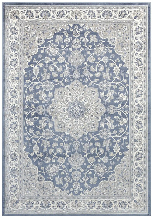Lucy Lauren 2 sam 104225 jeans blue silver Blue, Grey Living Room  Rug.