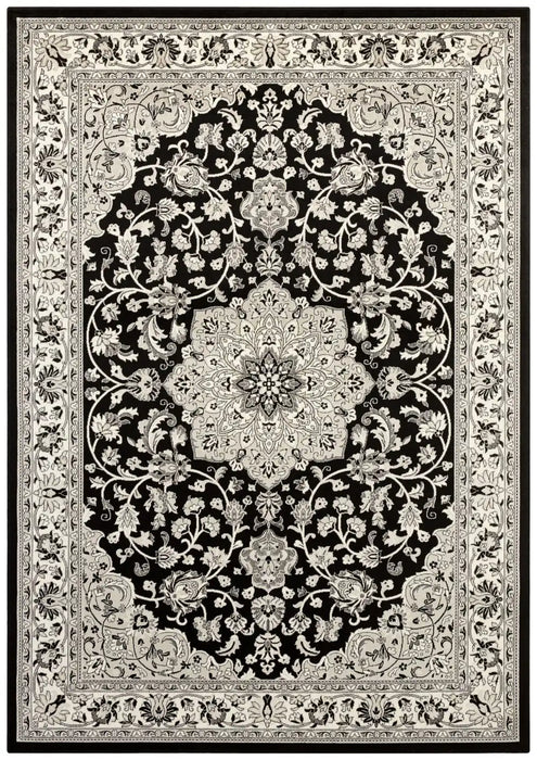 Lucy Lauren 2 sam 104226 black grey Grey, Black Living Room  Rug.