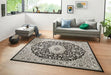 Lucy Lauren 2 sam 104226 black grey Grey, Black Living Room  Rug.