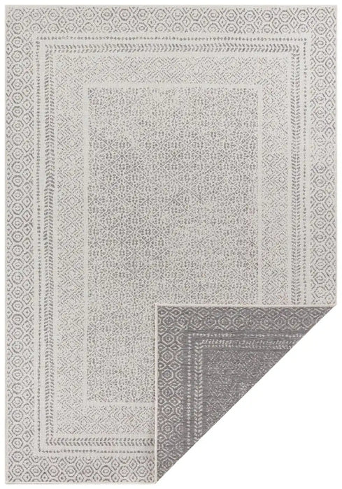Lucy Lauren 2 pops double sided indoor outdoor 104252 silver Grey Living Room Flat Weave Rug.