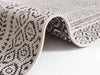 Lucy Lauren 2 pops double sided indoor outdoor 104253 black Black, Ivory Living Room Flat Weave Rug.