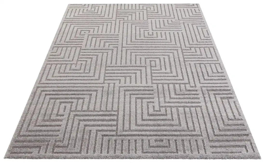 Elle Decoration new york hans 105092 grey Grey Living Room Geometric Rug.