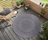 NorthRugs twin reversible circles indoor outdoor 105476 night silver Grey Living Room  Rug.