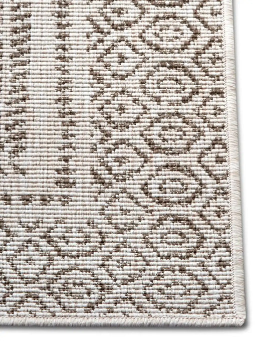 Lucy Lauren 2 pops double sided indoor outdoor 105506 linen Beige Living Room Flat Weave Rug.