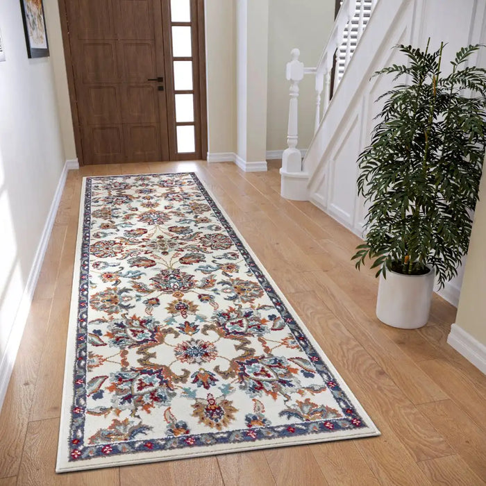 Hanse Home luxor 105635 cream Blue, Ivory, Multicoloured Living Room  Rug.
