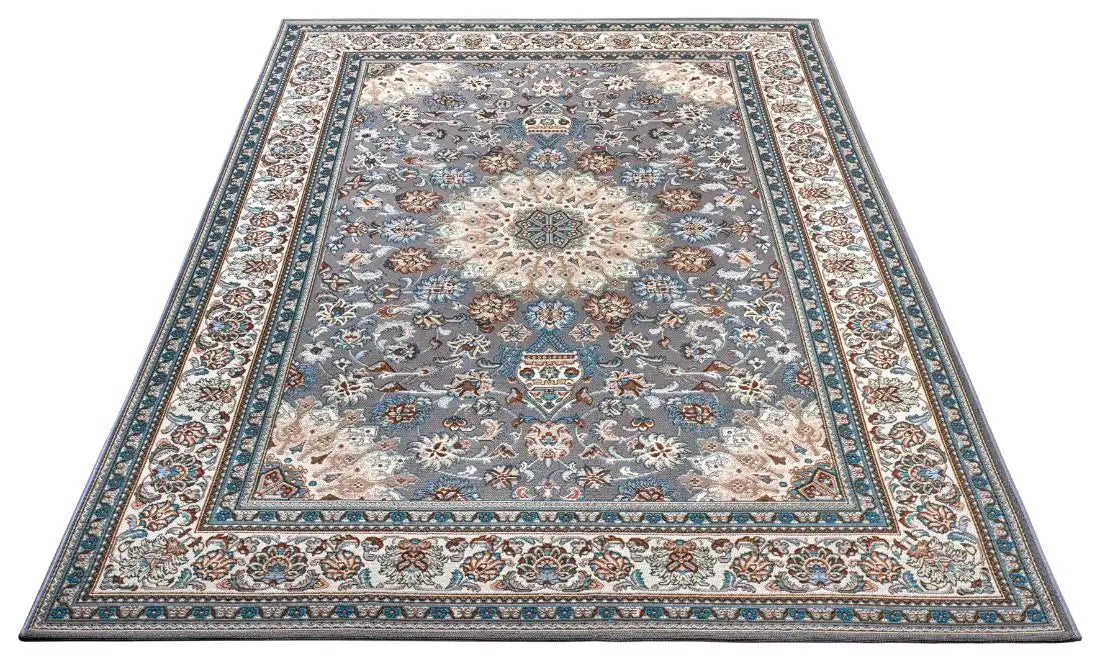 Hanse Home flair orient 105715 grey cream Grey Living Room Washable Rug.