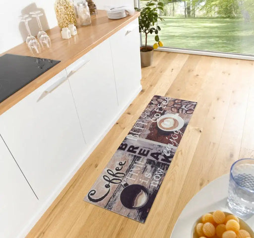Zala Living cook and clean 105722 coffee Brown, Multicoloured Kitchen   Rug.