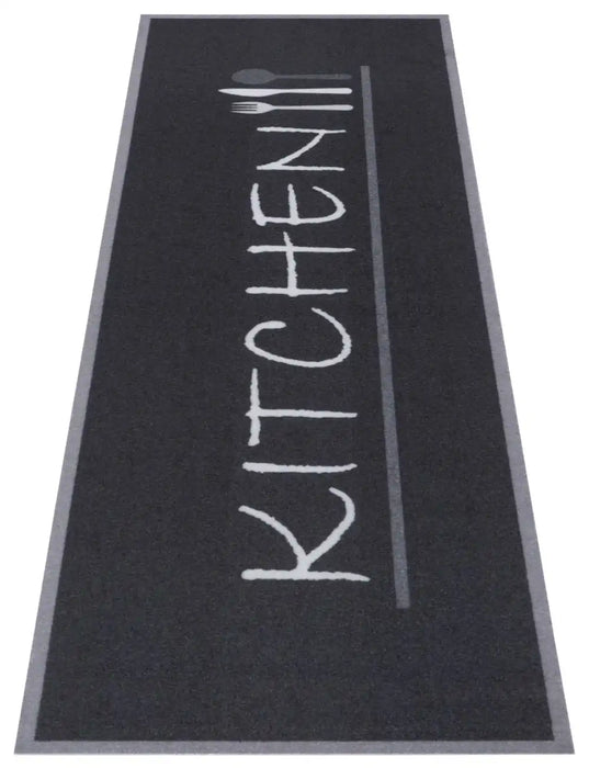 Zala Living cook and clean 105725 kitchen black Black Kitchen   Rug.