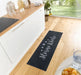 Zala Living cook and clean 105734 black Black Kitchen   Rug.