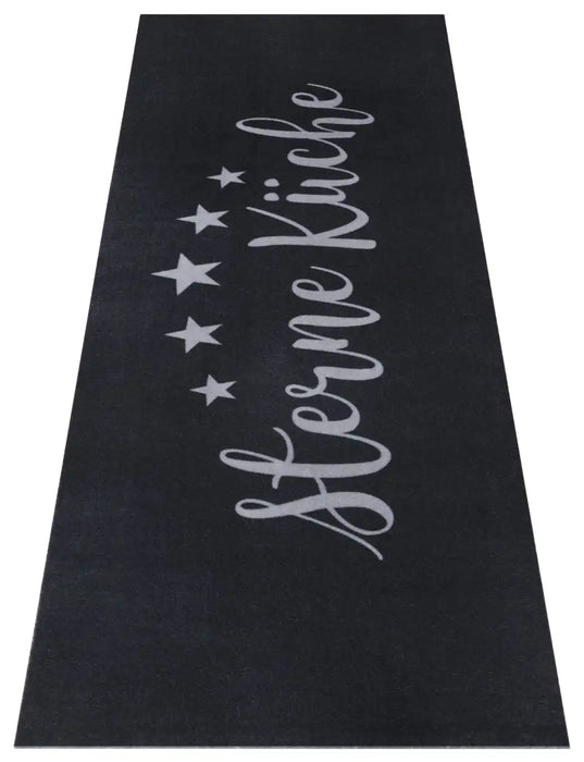 Zala Living cook and clean 105734 black Black Kitchen   Rug.