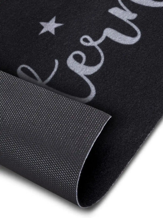 Zala Living cook and clean 105734 black Black Kitchen   Rug.
