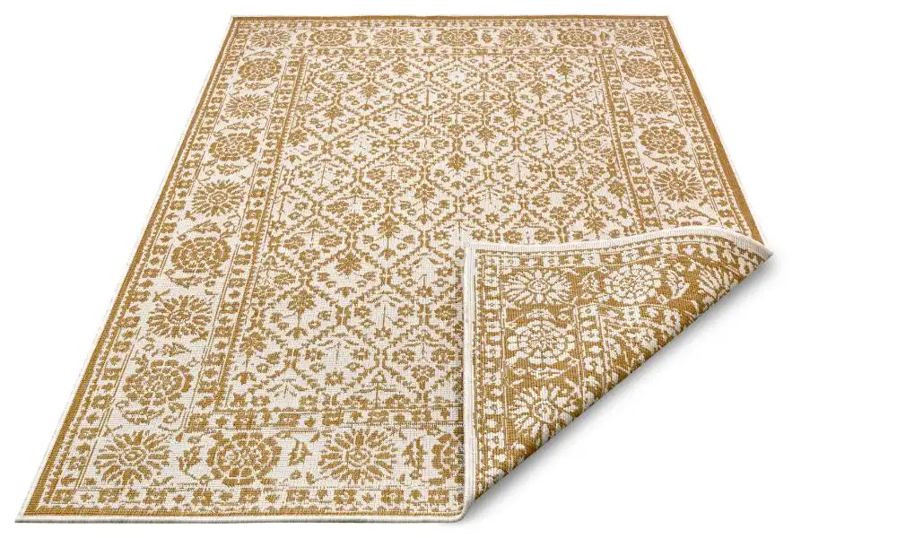 NorthRugs twin 105789 ochre Yellow, Ivory Living Room  Rug.