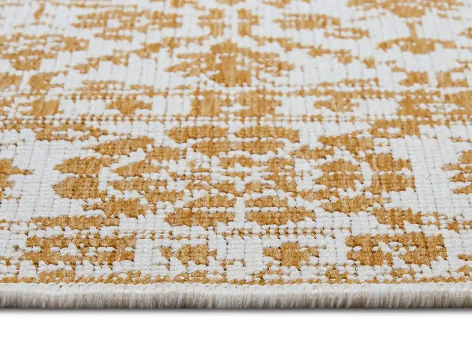 NorthRugs twin 105789 ochre Yellow, Ivory Living Room  Rug.