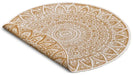 NorthRugs twin reversible circles indoor outdoor 105792 ochre Yellow Living Room  Rug.