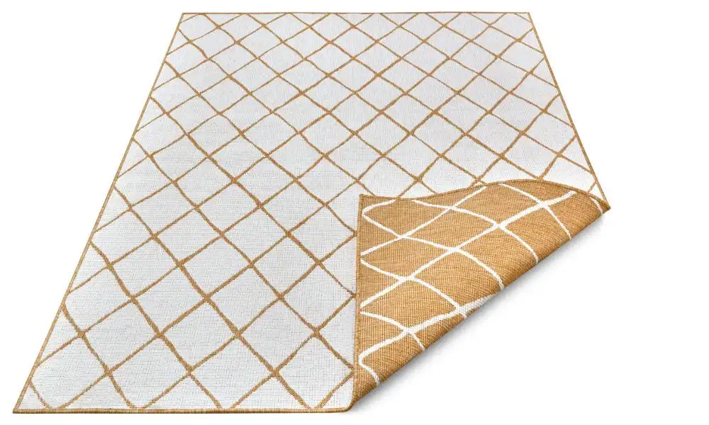 NorthRugs twin 105793 ochre Yellow, Ivory Living Room  Rug.