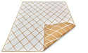 NorthRugs twin 105793 ochre Yellow, Ivory Living Room  Rug.