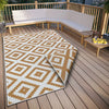 NorthRugs twin 105794 ochre Yellow, Ivory Living Room  Rug.