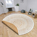 NorthRugs twin reversible circles indoor outdoor 105797 ochre Yellow, Ivory Living Room  Rug.