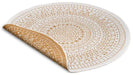 NorthRugs twin reversible circles indoor outdoor 105797 ochre Yellow, Ivory Living Room  Rug.