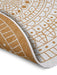 NorthRugs twin reversible circles indoor outdoor 105797 ochre Yellow, Ivory Living Room  Rug.