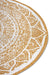 NorthRugs twin reversible circles indoor outdoor 105799 ochre Yellow, Ivory Living Room  Rug.