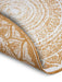 NorthRugs twin reversible circles indoor outdoor 105799 ochre Yellow, Ivory Living Room  Rug.
