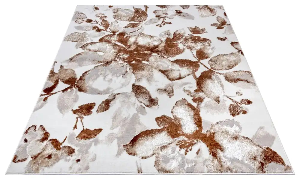 Hanse Home shine 105821 white brown Brown, Ivory Living Room  Rug.