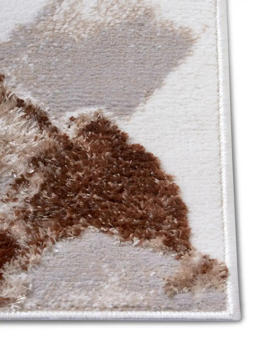 Hanse Home shine 105821 white brown Brown, Ivory Living Room  Rug.
