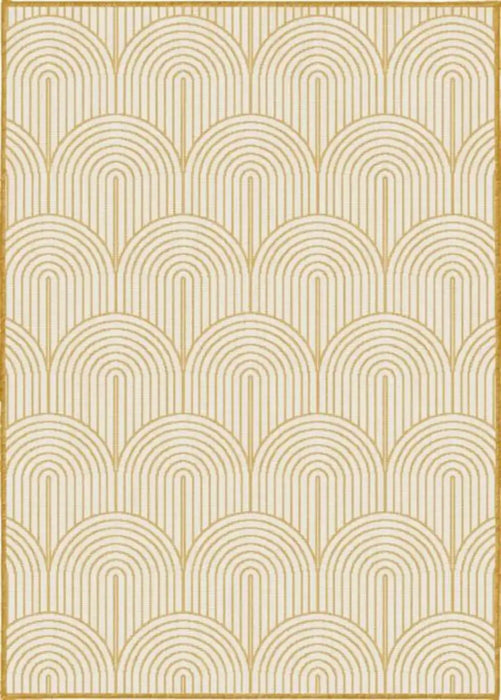Hanse Home pangli indoor outdoor 105849 ochre Yellow Living Room Geometric Rug.