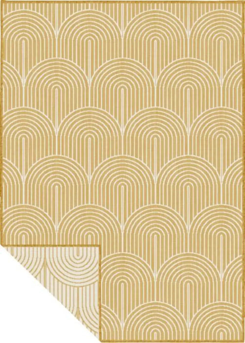Hanse Home pangli indoor outdoor 105849 ochre Yellow Living Room Geometric Rug.