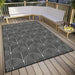 Hanse Home pangli indoor outdoor 105852 black Grey, Black Living Room Geometric Rug.