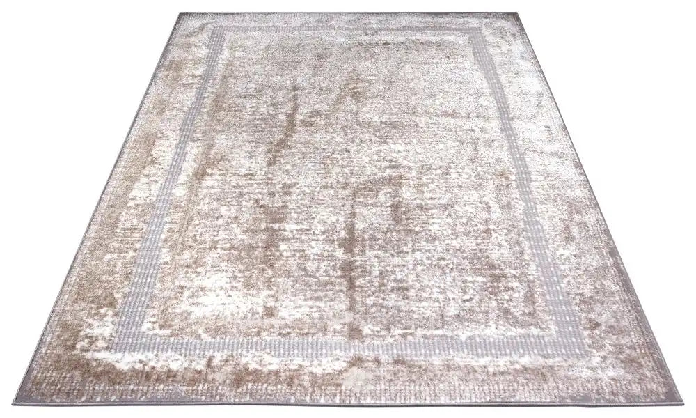 Hanse Home shine 105919 white cream silver Cream Living Room  Rug.