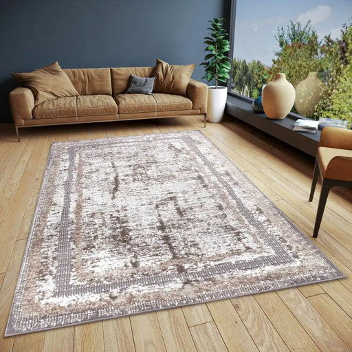 Hanse Home shine 105920 white cream silver Cream Living Room  Rug.