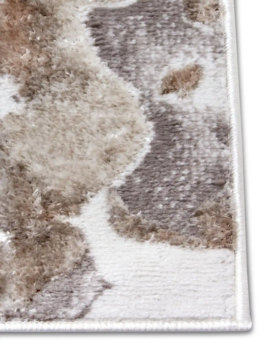 Hanse Home shine 105922 white grey brown Brown, Grey Living Room  Rug.