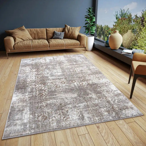 Hanse Home shine 105924 grey brown Brown, Grey Living Room  Rug.
