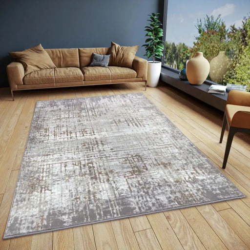 Hanse Home shine 105925 cream grey Grey, Cream Living Room  Rug.