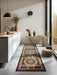 Nouristan herat 2 105989 black cream Black, Ivory Living Room  Rug.