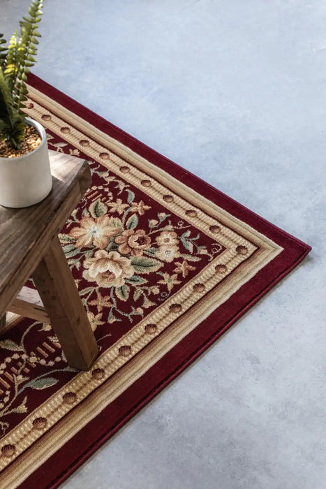 Nouristan herat 2 105994 red cream Ivory, Red Living Room  Rug.