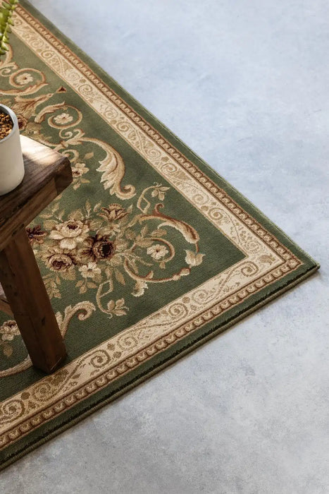 Nouristan herat 2 105996 olive green Green Living Room  Rug.