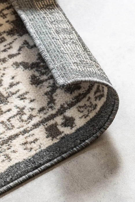 Hanse Home terrain 106001 grey brown Grey Living Room Moroccan Rug.