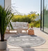 Elle Decoration gemini 106008 silver Grey, Ivory Outdoor  Geometric Rug.