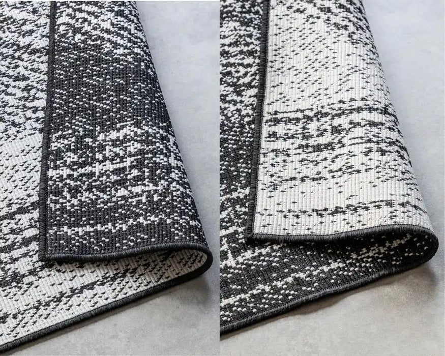 Elle Decoration gemini 106009 black Grey, Black Outdoor  Geometric Rug.