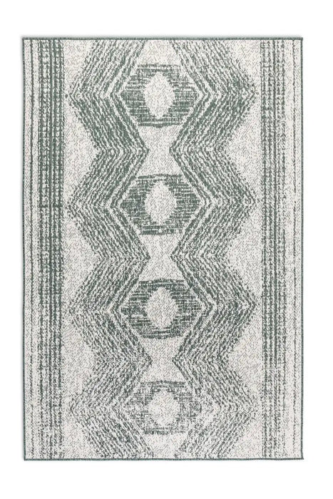 Elle Decoration gemini 106010 green Green, Ivory Outdoor  Geometric Rug.