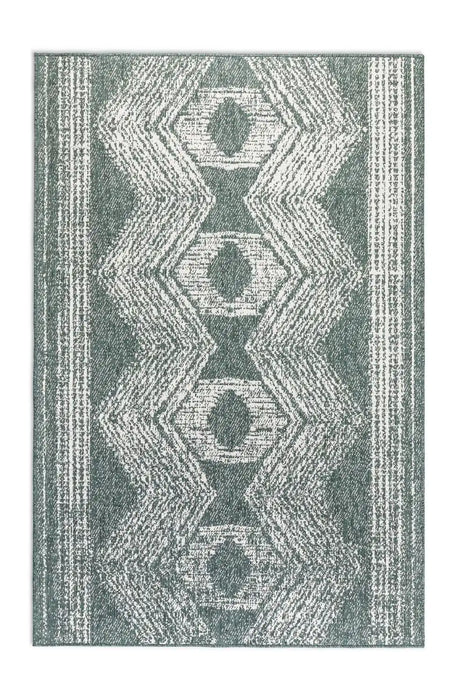 Elle Decoration gemini 106010 green Green, Ivory Outdoor  Geometric Rug.