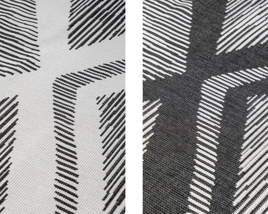 Elle Decoration gemini 106014 black Grey, Black Outdoor  Geometric Rug.