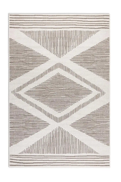 Elle Decoration gemini 106016 linen Beige, Ivory Outdoor  Geometric Rug.