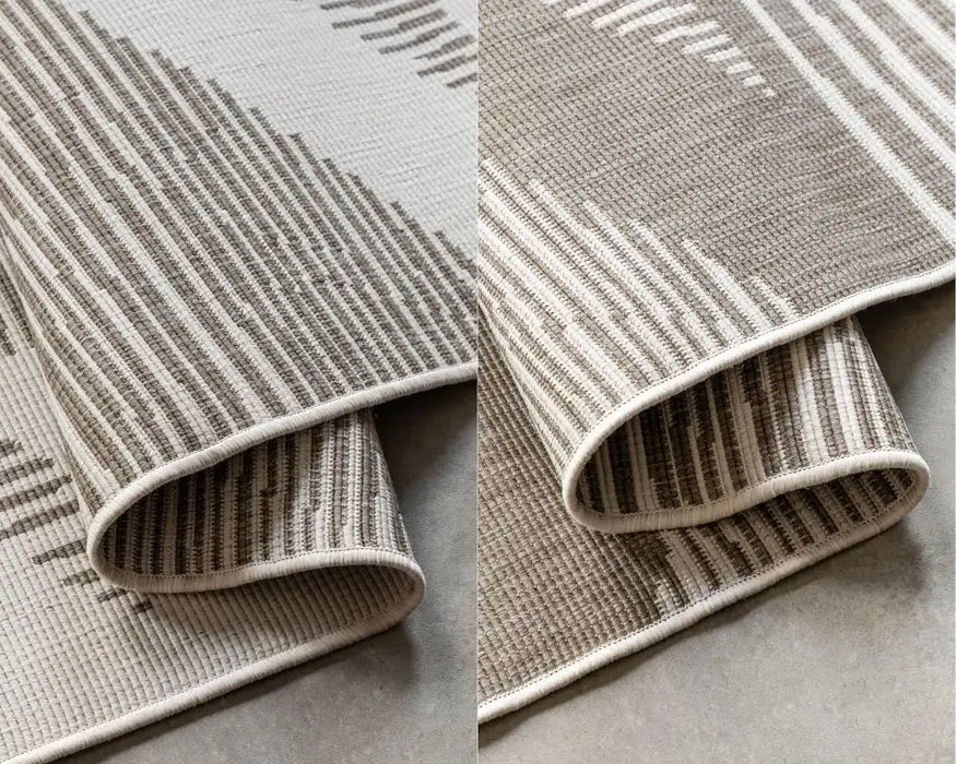 Elle Decoration gemini 106016 linen Beige, Ivory Outdoor  Geometric Rug.