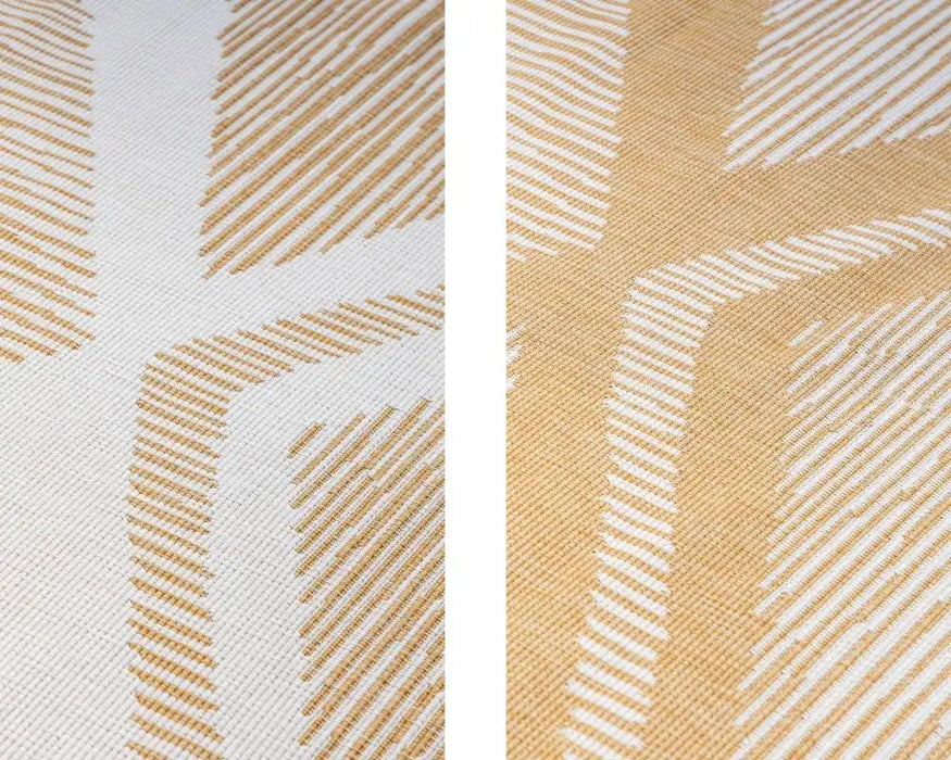 Elle Decoration gemini 106017 ochre Yellow, Ivory Outdoor  Geometric Rug.