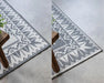 Elle Decoration gemini 106018 silver Grey Outdoor  Geometric Rug.